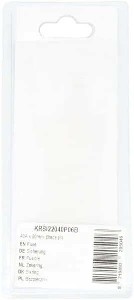 Kramp - KRSI22040P06B - Fuse 40A x 20mm, Blade (6)