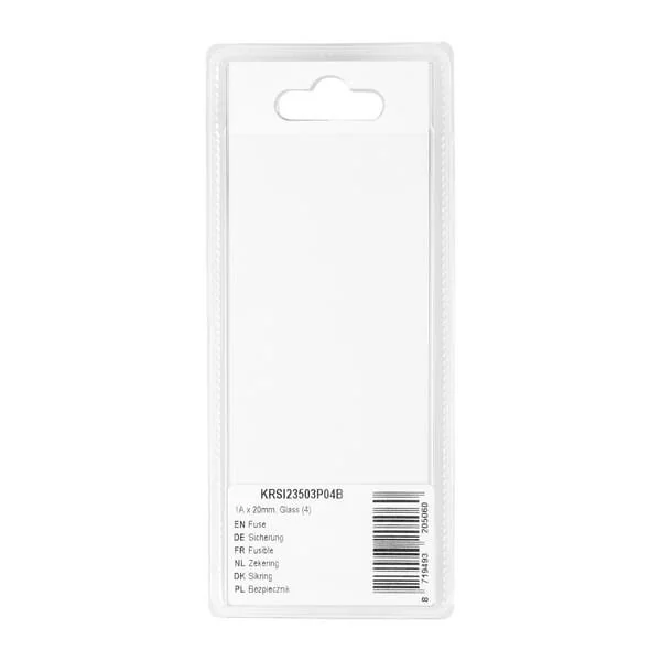 Kramp - KRSI23503P04B - Fuse 1A x 20mm, Glass (4)