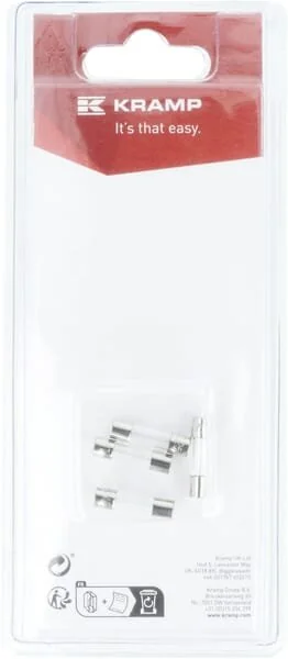 Kramp - KRSI23504P04B - Fuse 2A x 20mm, Glass (4)
