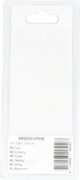 Kramp - KRSI23513P04B - Fuse 2A x 32mm, Glass (4)