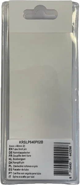 Kramp - KRSLP640P02B - Tube Linch Pin 6mm x 40mm (2)