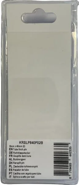 Kramp - KRSLP840P02B - Tube Linch Pin 8mm x 40mm (2)