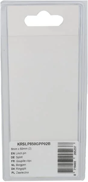 Kramp - KRSLP850GPP02B - Tube Linch Pin 8mm x 50mm (2)