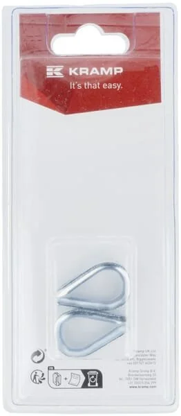 Kramp - KRWT05P02B - Wire Rope Thimble - 21x16mm (2)