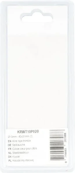 Kramp - KRWT10P02B - Wire Rope Thimble - 42x31mm (2)