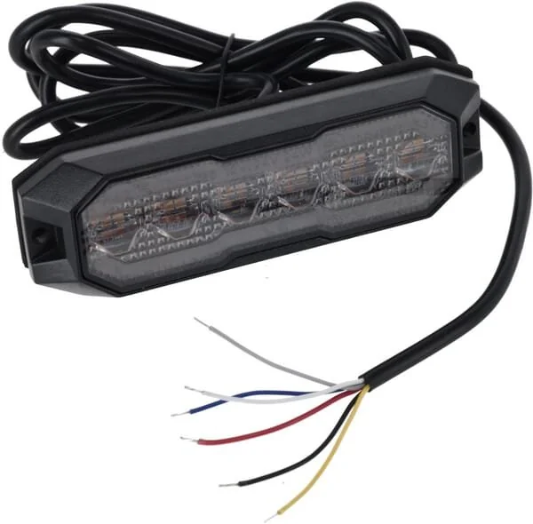 Kramp - LA20162 - Flashing Warning Light / Rear Position Light LED, Rectangular, 12/, Orange/Red, 12/42 LEDs