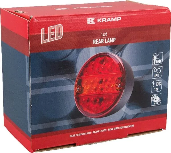 Kramp - LA40046 - Multifunction Rear Light LED, Round, 5-Pin