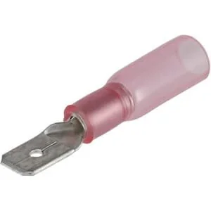 Kramp - LA901003 - Heat Shrink Blade Male Connector, Red, 0.5-1mm², 6.3x4.8mm