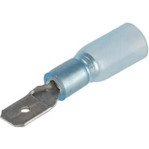 Kramp - LA901004 - Heat Shrink Blade Male Connector, Blue, 1.5-2.5mm², 6.3x4.8mm