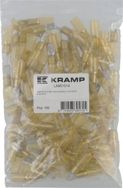 Kramp - LA901014 - Heat Shrink Blade Male Connector 4.0-6.0mm², 6.3x4.8mm