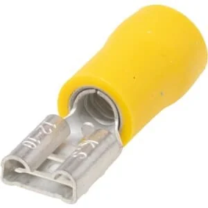 Kramp - LA9020CKR - Terminal Blade Female, Yellow, 4-6mm² 6.3x0.8mm (50x)