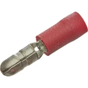 Kramp - LA9090CKR - Bullet Connector Male, Red, 0.5-1mm² (100x)