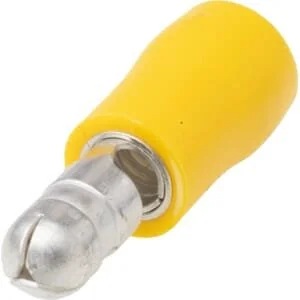 Kramp - LA9220CKR - Bullet Connector Male, Yellow, 4-6mm² 5mm (50x)