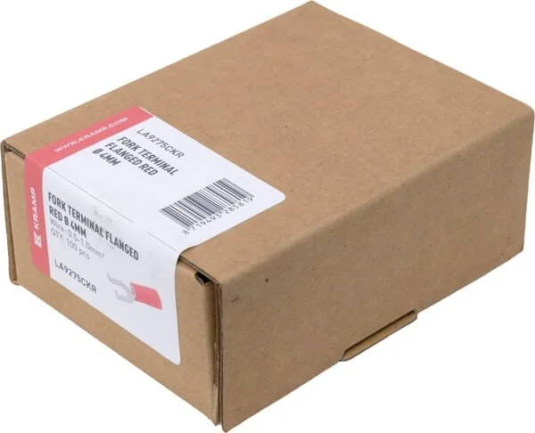 Kramp - LA9275CKR - Fork Terminal, Red, 0.5-1mm² (100x)