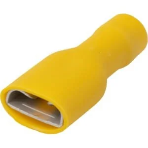 Kramp - LA9375CKR - Terminal Blade Female, Yellow, 4-6mm² 9.4x1.2mm (50x)