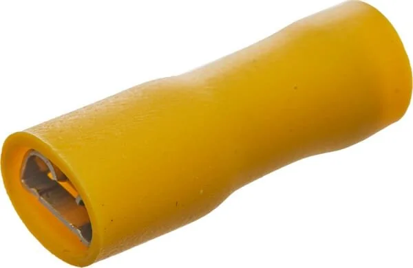 Kramp - LA9380CKR - Terminal Blade Female, Yellow, 4-6mm² 6.4x0.8mm (50x)