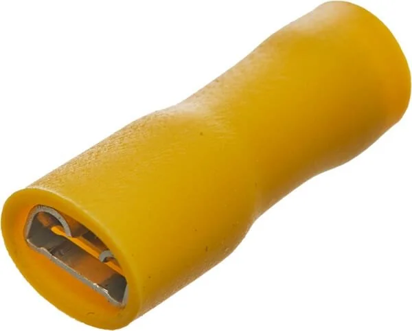 Kramp - LA9380CKR - Terminal Blade Female, Yellow, 4-6mm² 6.4x0.8mm (50x)
