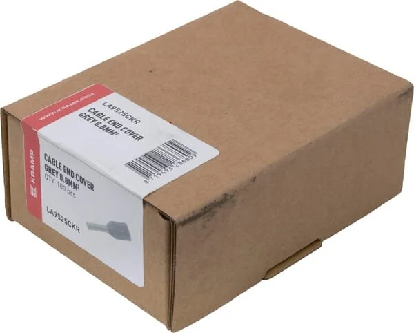Kramp - LA9525CKR - Cable End Cover Grey, 0.8mm² (100x)