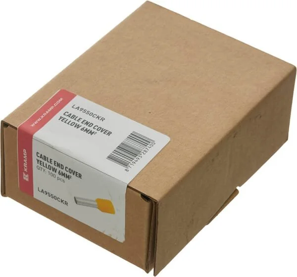 Kramp - LA9550CKR - Cable End Cover Yellow, 6mm² (100x)