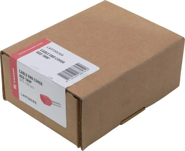 Kramp - LA9730CKR - Cable End Cover Red, 1mm² (100x)