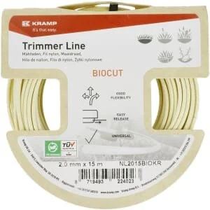 Kramp - NL2015BIOKR - Trimmer Line Diameter 2.0x15m, Round Biocut Starch