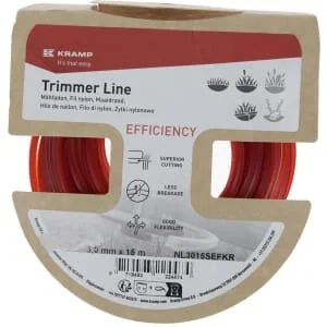 Kramp - NL3015SEFKR - Trimmer Line 15m, Square, Red, Efficiency