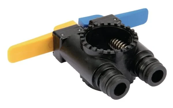 Kverneland Rau - RG00047310 - Outlet Valve Yellow/Blue Rau