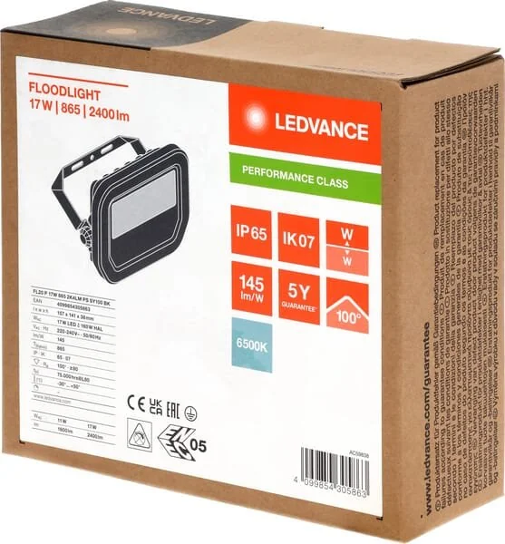 Ledvance - LVFL20865B65G4 - Floodlight 17W 6500K