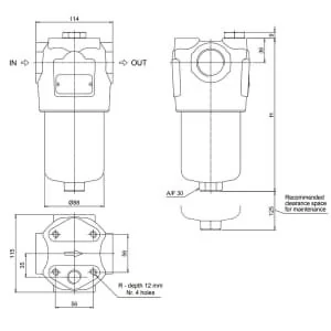 MP Filtri - FMM1502BAD2A10NP01 - Pressure Filter 1-1/4 inches 10µm
