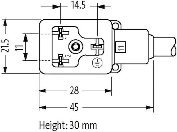 MURR ELEKTRONIK - 11021MSUDB16260200 - Plug 11mm With Cable