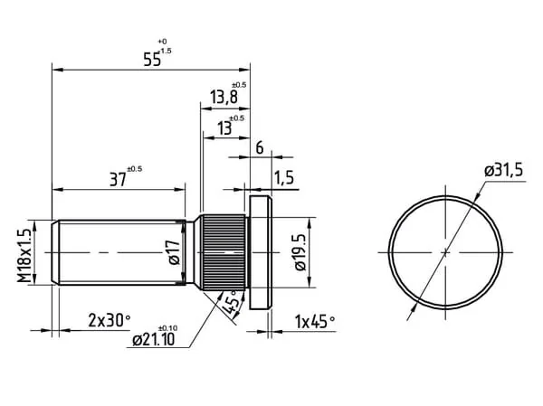 New Holland - 3399467R1N - Wheel Bolt CNH
