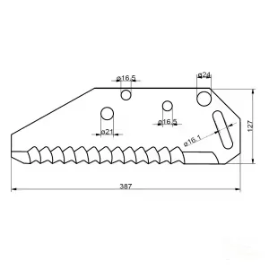 Non Original - 434017N - Silage Wagon Knife, EW
