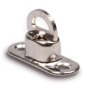 Non Original - PL10801 - Turnable Staple For Oval- Eyelets 22,5x13,5mm H= 11mm, Hole Distance= 34mm, Brass Nickel Plated