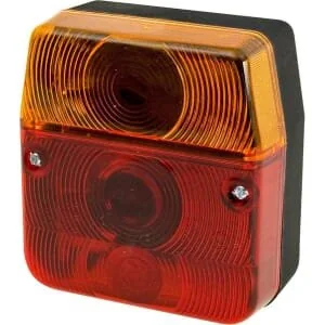 Promot - 1400680200 - Rear Light Square, 12/, Amber/Red, Bolt On, 110x102mm