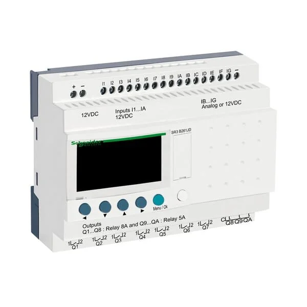 Schneider Electric - SR3B261JD - Smart Relay, 12VDC, 16I, 10O, Zelio Logic