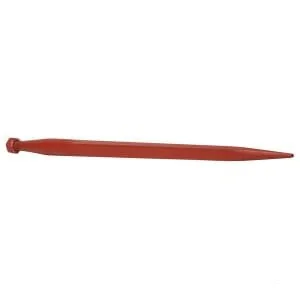 SHW - 5193241160S - Loader Tine, Straight, Square Section 44x820mm, Pointed Tip With Mm Nut, Red
