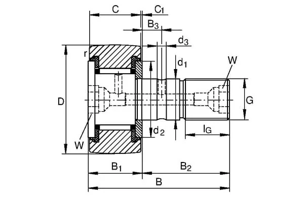SKF - 7500KR26PPA - Stud Type Track Roller