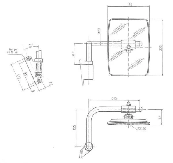 Smat Nord - 6451000 - Mirror With Arm Right