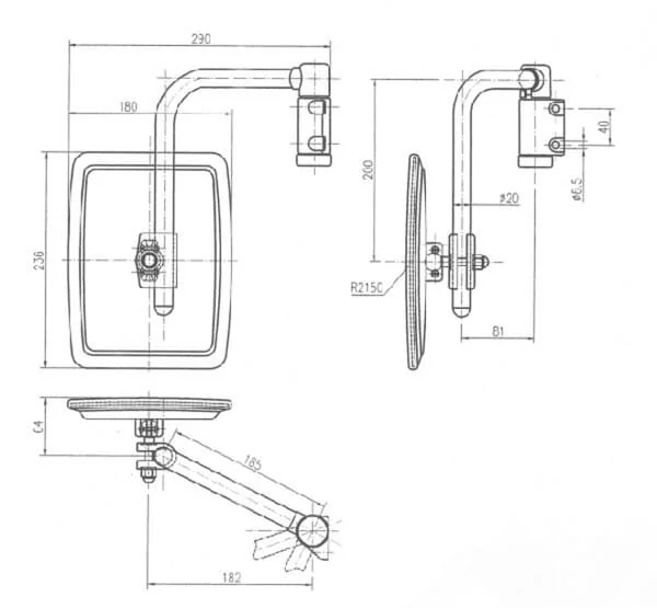 Smat Nord - 6590001 - Mirror With Arm Left