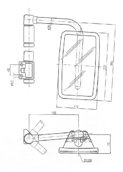 Smat Nord - 6591001 - Mirror With Arm Left