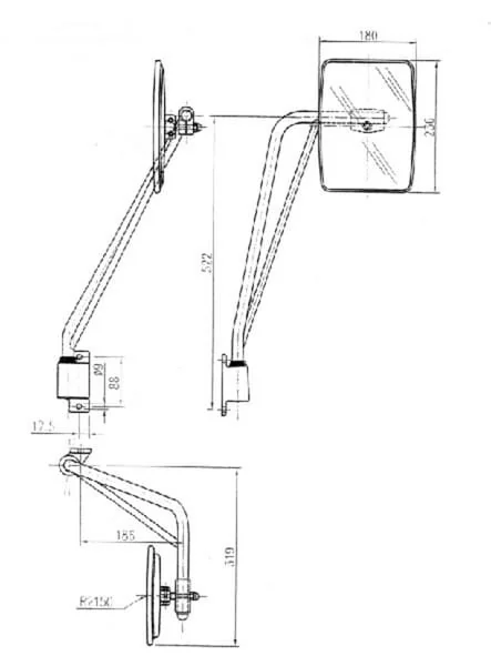 Smat Nord - 6733000 - Mirror With Arm Right