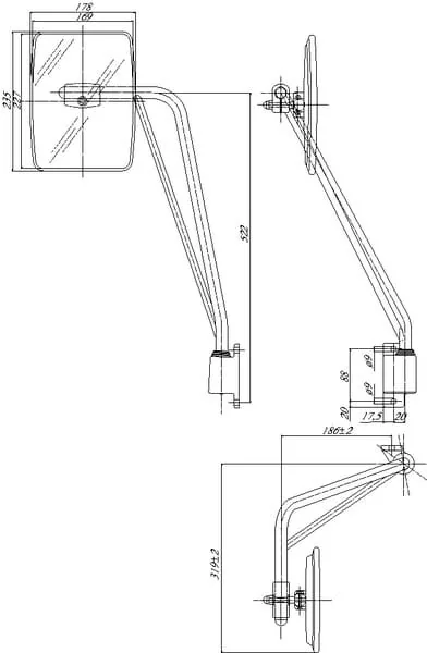 Smat Nord - 6733001 - Mirror With Arm Left