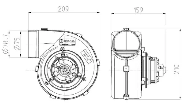 SPAL - 30000343A - Single Blower, 001-A46-03D