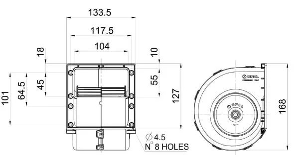 SPAL - 30003523B - Single Blower, 010-A70-74D
