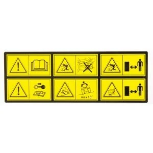 Stiga - 1143623651 - Label Safety 6 Pictographs