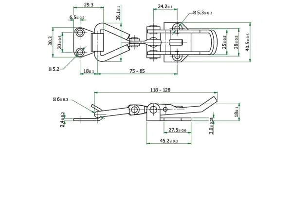 Unbranded - HS491976 - Adjustable Hook Lock 118-128 Type 3