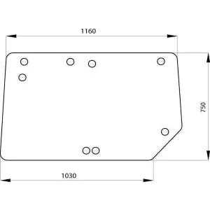 Unbranded - RT6005023210N - Top Rear Window