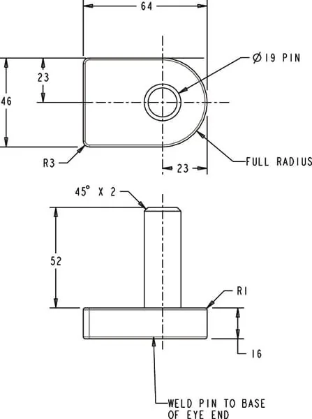 Unbranded - TO8252B - Gate Hook 3/4 Pin