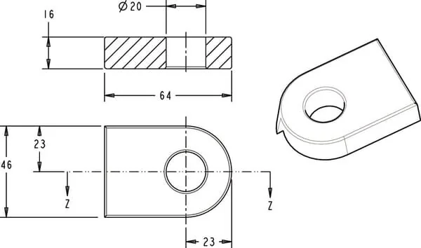 Unbranded - TO8253B - Gate Eye 3/4 Diameter