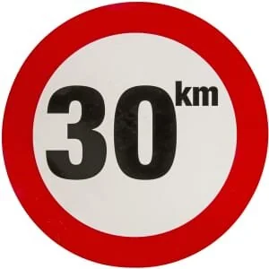 Unbranded - WB3001 - Sticker Prohibition Sign Speed Limit: 30km/h